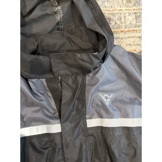 Photo of Viking Cycle Two Piece Black TextileMotorcycle Rain Suit for Men's Size 2XL