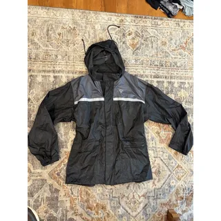 Photo of Viking Cycle Two Piece Black TextileMotorcycle Rain Suit for Men's Size 2XL