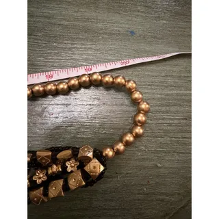 Photo of Vintage Black And Gold Necklace With Matching Bracelet