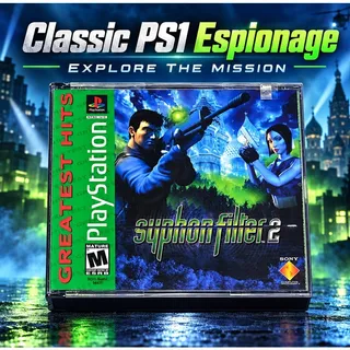 Photo of Syphon Filter 2 Greatest Hits PS1 Sony PlayStation Two Disc Game  pre owned