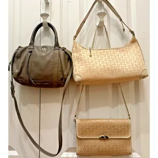 Photo of ✨ VINTAGE DESIGNER LOT: Tory Burch & 2 Pierre Cardin Bags ✨
