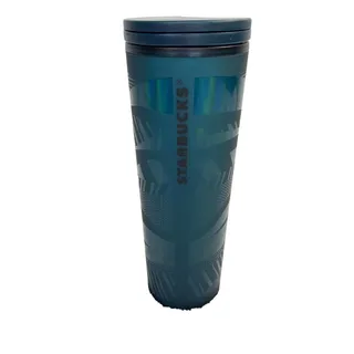 Photo of STARBUCKS New Holiday 2021 Teal Ribbon 16oz Tumbler Hot or Cold Blue Green