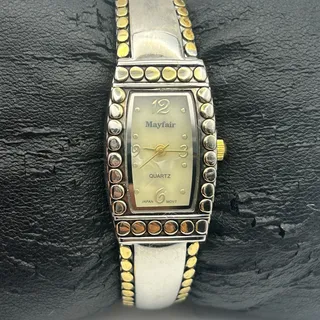 Photo of Vintage Mayfair Two-tone Mother Pearl Women’s Watch  Working New Battery 