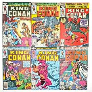 Photo of King Conan Comic Lot #1 #2 #3 #4 #5 #6 Marvel 1980 High Grade Key Premiere Run