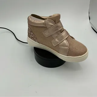 Photo of Joie Kids Sneakers in Glittery Beige and Brown Size 11