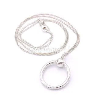 Photo of Authentic Pandora Moments Small O Pendant charm Necklace
