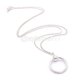 Photo of Authentic Pandora Moments Small O Pendant charm Necklace