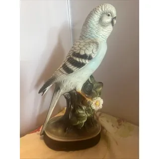 Photo of Vintage Japan Blue Parakeet 10" Figurine