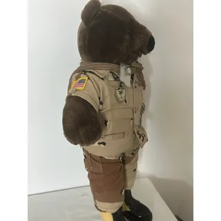 Photo of Vintage Desert Storm Teddy Bear Ira Green U.S. Army Plush Soldier 90s Korea