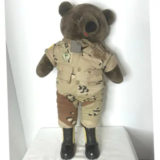 Photo of Vintage Desert Storm Teddy Bear Ira Green U.S. Army Plush Soldier 90s Korea