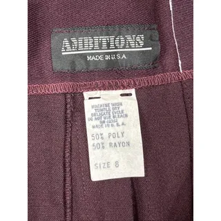 Photo of Vtg 90s Ambitions Maroon/ Plum Purple Midi Skirt Boho Dark Academia Size 8