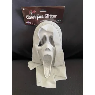 Photo of SCREAM WHITE SILVER GLITTER GHOST FACE COSTUME ACCESSORY FW93656SL
