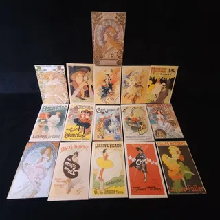 Photo of 16 Vintage French Advertising Art Nouveau Postcards Set 1994 British Printed New