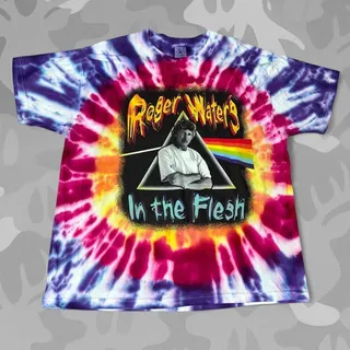 Photo of Vintage 1999 Roger Waters In The Flesh Tour Tie Dye T Shirt XL