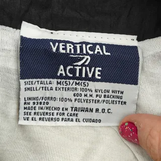 Photo of Vintage Vertical Active Boys Lined Windbreaker Black Yellow White Colorblock Medium 5