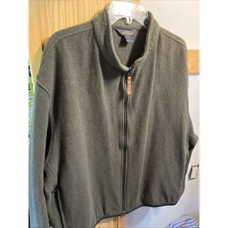 Photo of Woolrich Vintage Moleskin Jacket Men’s XL Olive Green LS Wool Blend Full Zip