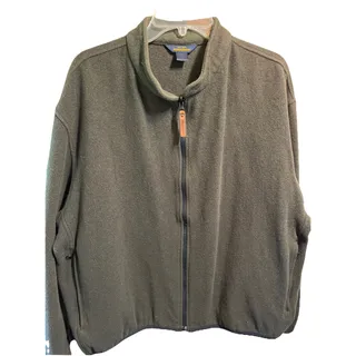 Photo of Woolrich Vintage Moleskin Jacket Men’s XL Olive Green LS Wool Blend Full Zip