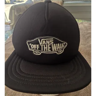 Photo of Vans Off The Wall Black Snapback Mesh Trucker Hat Cap Skater