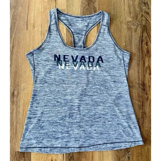 Photo of University Nevada Reno Women’s X Large Navy White Racerback Keyhole Tank Top,EUC