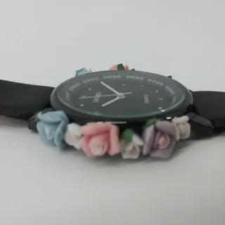 Photo of Skmei Women's Wristwatch Black Watch 3D Floral Flowers Water