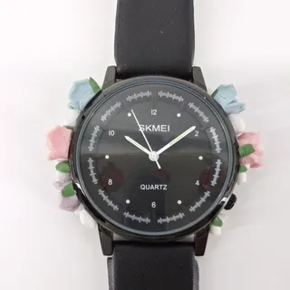Photo of Skmei Women's Wristwatch Black Watch 3D Floral Flowers Water