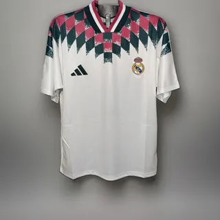 Photo of Adidas Real Madrid Stadium Jersey White Green Burgundy KG2960 SZ Med