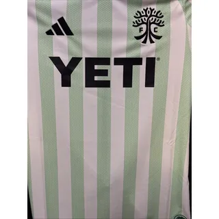 Photo of Adidas Austin FC 2024 White Jersey Youth Large White Green Yeti MLS JL8508