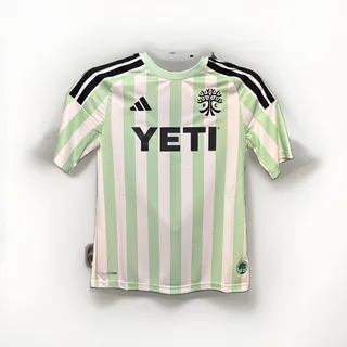 Photo of Adidas Austin FC 2024 White Jersey Youth Large White Green Yeti MLS JL8508