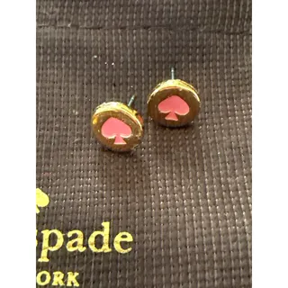 Photo of Kate Spade Pink Iconic Spade Stud Earring - Gold Tone