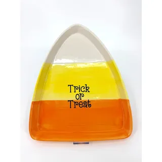 Photo of Home Essentials Halloween Trick or Treat Candy Corn Ceramic Serving Platter NEW