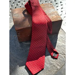 Photo of Arrow Red Geometric 100% Silk Mens Tie Classic Necktie