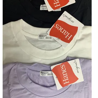 Photo of Lot of 3 New Hanes Womens XS Ringspun Cotton Jersey Cap Sleeve Muscle Tees