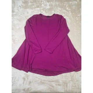 Photo of Eileen Fisher fuchsia long-sleeve round-neck tunic