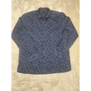 Photo of Ted Baker Blue Floral Button Down Long Sleeve Shirt