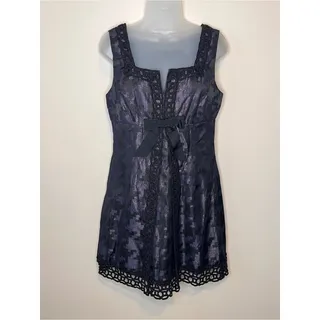 Photo of ANNA SUI FOR TARGET 2009 Metallic Jacquard Lace Bow Dress Size 11 Gossip Girl