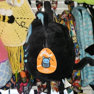 Photo of Squishmallows STUMP Skeleton Kitty Halloween Pail NWT • 2024