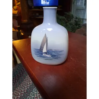 Photo of 1953 Royal Copenhagen Porcelain Sailboat Bud Vase (3215)