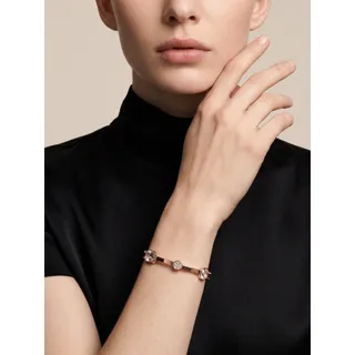 Photo of Gold Tone Rhinestone Bangle Bracelet | 2.6” Diameter