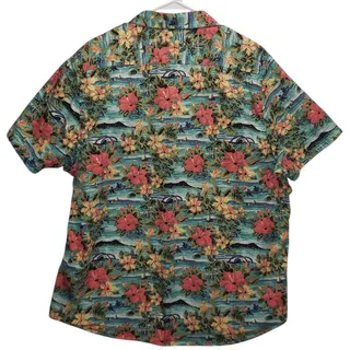 Photo of Flag & Anthem Mens XL Short Sleeve Shirt Tropical Islandcore Vacation Floral