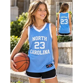 Photo of JORDAN North Carolina Michael Jordan #23 Youth Basketball Jersey Medium UNC