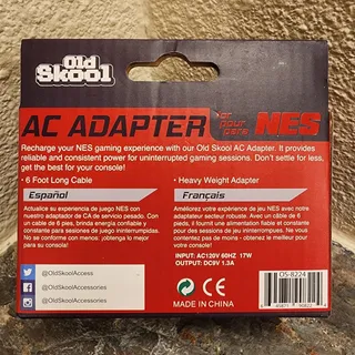 Photo of NES 8-Bit AC Adapter (NEW) - Old Skool - Nintendo