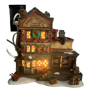 Photo of Dept 56 East Indies Trading Co. #58302 Dicken's Village Christmas House W/Light
