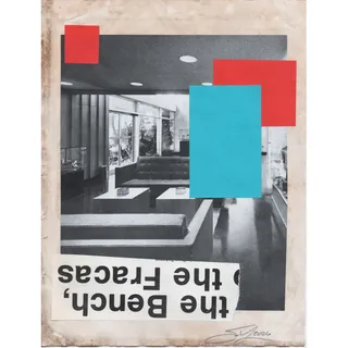 Photo of Original Mixed Media Modern Art Collage "Stochastae" 8.5x11" Signed