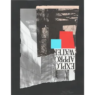 Photo of Original Mixed Media Modern Art Collage "Stochastae" 8.5x11" Signed