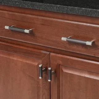 Photo of Amerock 128MM Handle Satin Nickel/ Oil-Rubbed Bronze