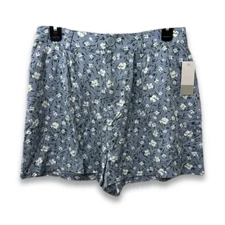 Photo of BP Blue Floral Pleated Shorts Summer Vibe Casual Chic Cottagecore M NWT Boho 