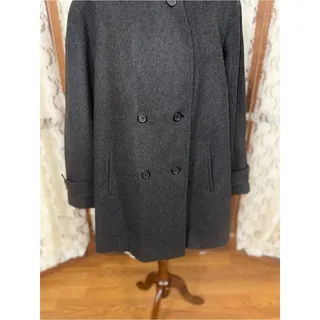 Photo of Beautiful Vintage 90s Herman Kay Gray Wool Peacoat