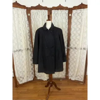 Photo of Beautiful Vintage 90s Herman Kay Gray Wool Peacoat
