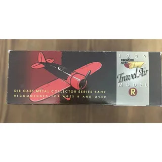 Photo of Liberty Classics GILMORE OIL CO Travel Air Model R Diecast Airplane Bank In Box