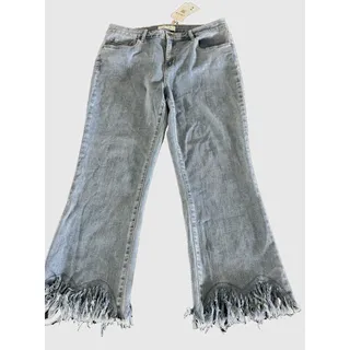 Photo of Charlie B Frayed Hem Blue Denim Jeans Size 14 NWT